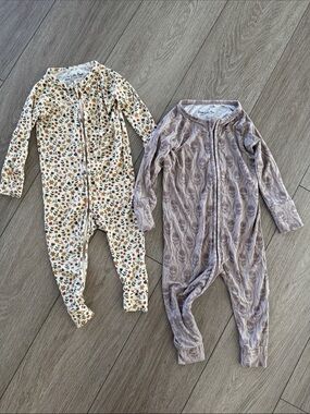 Brave Little Ones 6-12 month sleepers ditzy floral and floral bamboo